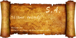 Silber Anikó névjegykártya